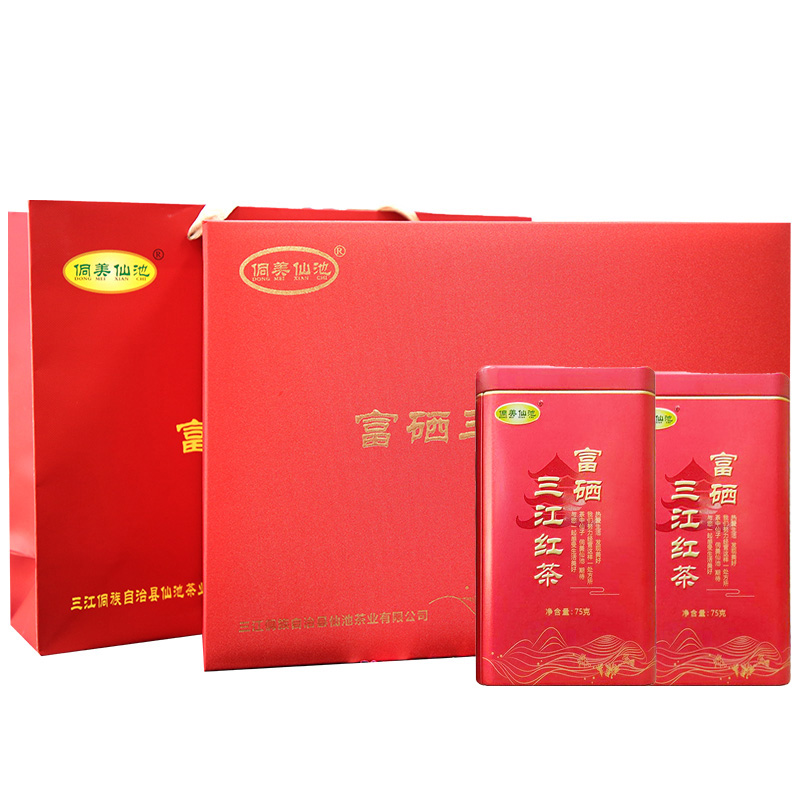 侗美仙池富硒三江红茶150克礼盒