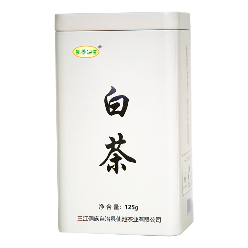 侗美仙池白牡丹125克罐